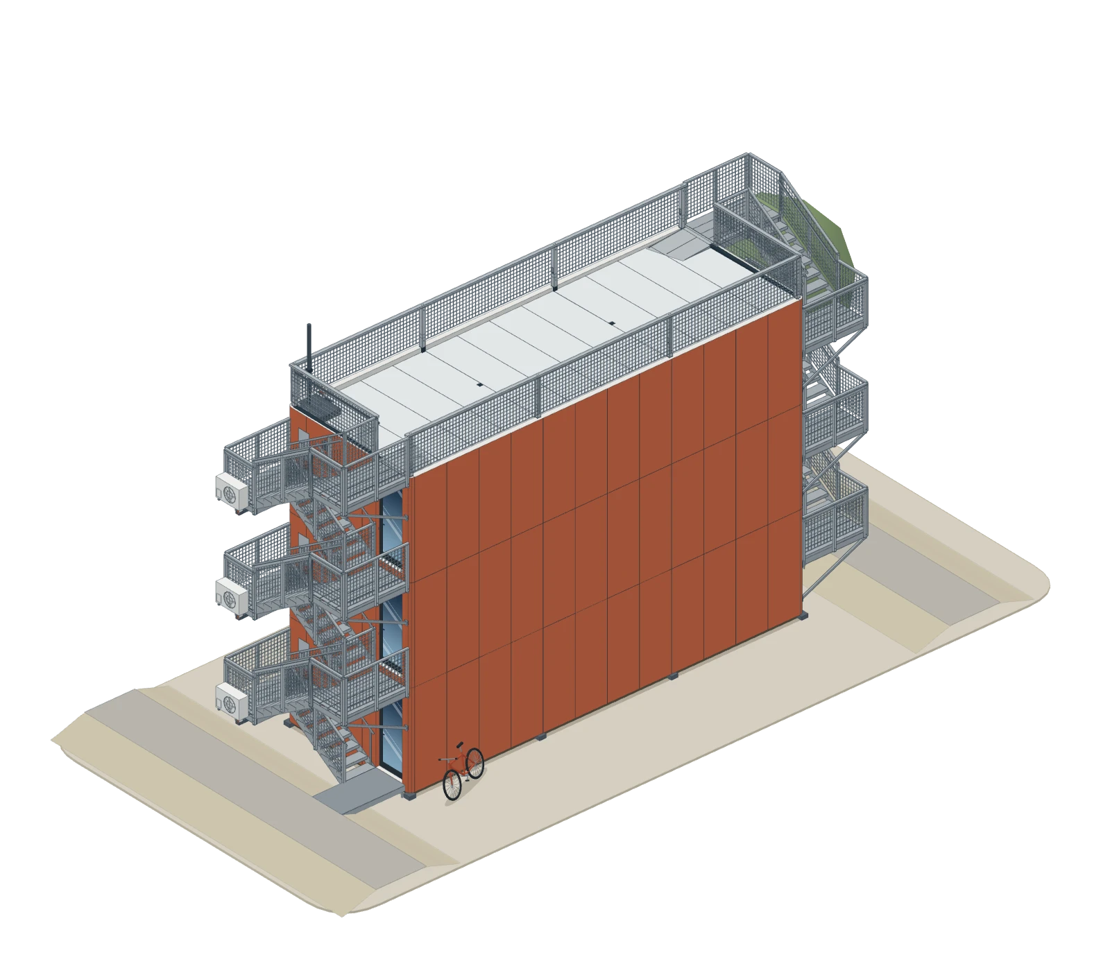 HAB3: three homes on one footprint with the roof deck on top